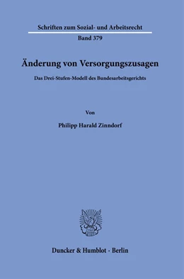 Abbildung von Zinndorf | Änderung von Versorgungszusagen. | 1. Auflage | 2023 | 379 | beck-shop.de
