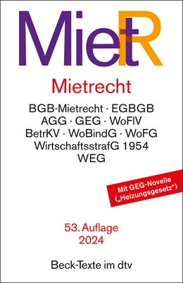 Abbildung von Mietrecht: MietR | 53. Auflage | 2024 | 5013 | beck-shop.de