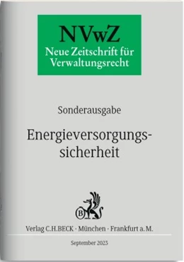 Abbildung von NVwZ Sonderausgabe »Energieversorgungssicherheit« | 1. Auflage | 2023 | beck-shop.de