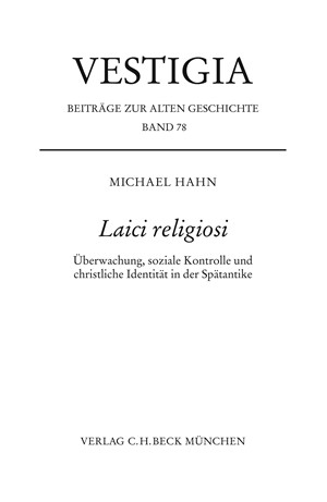 Cover: Michael Johannes Hahn, Laici religiosi