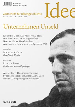 Cover:, Zeitschrift für Ideengeschichte Heft XVIII/3 Herbst 2024