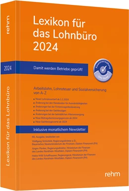 Abbildung von Schönfeld / Plenker | Lexikon für das Lohnbüro 2024 | 1. Auflage | 2024 | beck-shop.de