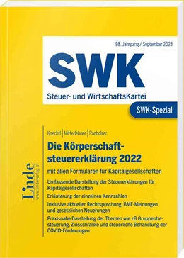 Abbildung von Knechtl / Mitterlehner | SWK-Spezial Die Körperschaftsteuererklärung 2022 | 1. Auflage | 2023 | beck-shop.de