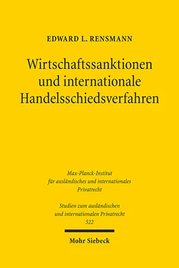 Abbildung von Rensmann | Wirtschaftssanktionen und internationale Handelsschiedsverfahren | 1. Auflage | 2024 | 522 | beck-shop.de