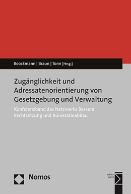Abbildung von Boockmann / Braun | Zugänglichkeit und Adressatenorientierung von Gesetzgebung und Verwaltung | 1. Auflage | 2023 | beck-shop.de