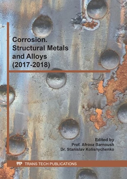 Abbildung von Barnoush / Kolisnychenko | Corrosion. Structural Metals and Alloys (2017-2018) | 1. Auflage | 2021 | beck-shop.de