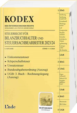 Abbildung von Hilber / Doralt | KODEX Steuerrecht für Bilanzbuchhalter und Steuersachbearbeiter 2023/24 | 5. Auflage | 2023 | beck-shop.de