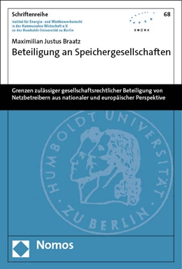 Abbildung von Braatz | Beteiligung an Speichergesellschaften | 1. Auflage | 2023 | beck-shop.de