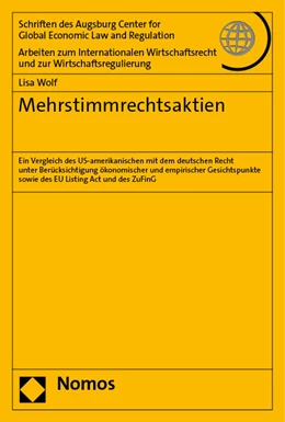 Abbildung von Wolf | Mehrstimmrechtsaktien | 1. Auflage | 2023 | beck-shop.de