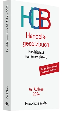 Abbildung von Handelsgesetzbuch: HGB | 69. Auflage | 2024 | 5002 | beck-shop.de