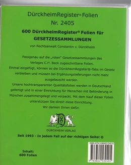 Abbildung von Dürckheim | Dürckheim-Register- 600 Folien für Gesetzessammlungen | 1. Auflage | 2023 | beck-shop.de