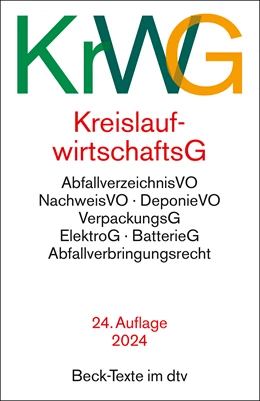 Abbildung von Kreislaufwirtschaftsgesetz: KrWG | 24. Auflage | 2024 | 5569 | beck-shop.de