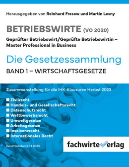 Abbildung von Fresow / Lesny | Wirtschaftsgesetze | 1. Auflage | 2023 | beck-shop.de
