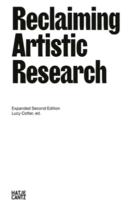 Abbildung von Cotter | Reclaiming Artistic Research | 1. Auflage | 2024 | beck-shop.de