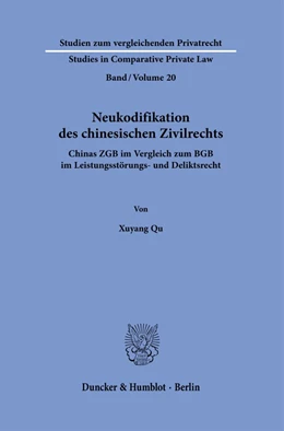 Abbildung von Qu | Neukodifikation des chinesischen Zivilrechts. | 1. Auflage | 2023 | 20 | beck-shop.de