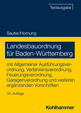 Abbildung von Sauter / Hornung | Landesbauordnung für Baden-Württemberg | 34. Auflage | 2024 | beck-shop.de