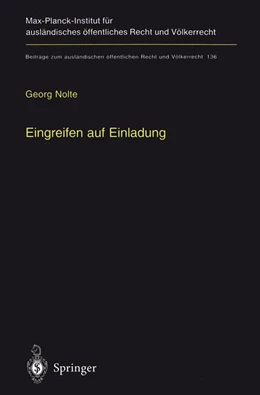 Abbildung von Nolte | Eingreifen auf Einladung | 1. Auflage | 1999 | 136 | beck-shop.de