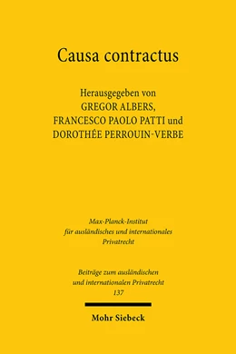 Abbildung von Albers / Patti | Causa contractus | 1. Auflage | 2023 | beck-shop.de