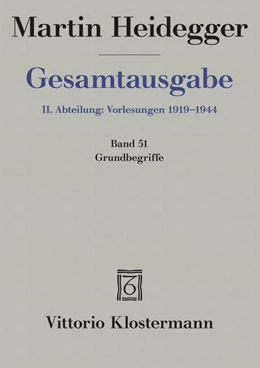 Abbildung von Jaeger / Heidegger | 2. Abt: Vorlesungen / Grundbegriffe (Sommersemester 1941) | 3. Auflage | 2023 | 51 | beck-shop.de