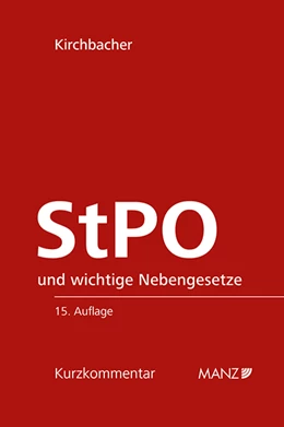 Abbildung von Kirchbacher - vormals Fabrizy | Strafprozessordnung - StPO | 15. Auflage | 2024 | beck-shop.de