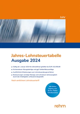 Abbildung von Jahres-Lohnsteuertabelle 2024 | 1. Auflage | 2024 | beck-shop.de