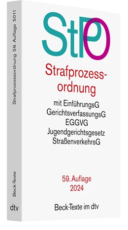 Abbildung von Strafprozessordnung: StPO | 59. Auflage | 2024 | 5011 | beck-shop.de