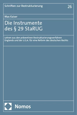 Abbildung von Kaiser | Die Instrumente des § 29 StaRUG | 1. Auflage | 2024 | 26 | beck-shop.de