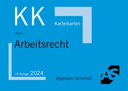 Abbildung von Haack | Karteikarten Arbeitsrecht | 16. Auflage | 2024 | beck-shop.de