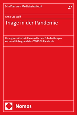 Abbildung von Wolf | Triage in der Pandemie | 1. Auflage | 2024 | 27 | beck-shop.de