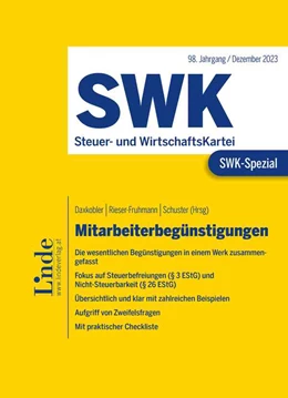 Abbildung von Daxkobler / Rieser-Fruhmann | SWK-Spezial Mitarbeiterbegünstigungen | 1. Auflage | 2023 | beck-shop.de