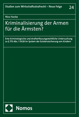 Abbildung von Hanke | Kriminalisierung der Armen für die Ärmsten? | 1. Auflage | 2024 | beck-shop.de
