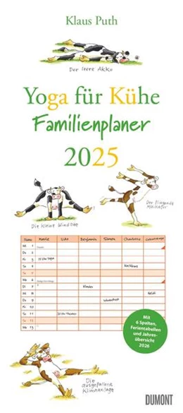 Abbildung von DUMONT Kalender | Yoga für Kühe Familienplaner 2025 - Wandkalender - Familien-Kalender mit 6 Spalten - Format 22 x 49,5 cm | 1. Auflage | 2024 | beck-shop.de