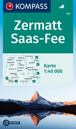 Abbildung von KOMPASS Wanderkarte 117 Zermatt, Saas-Fee 1:40.000 | 2. Auflage | 2024 | beck-shop.de