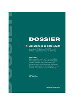 Abbildung von Keiser | DOSSIER Assurances sociales 2024 | 33. Auflage | 2024 | beck-shop.de
