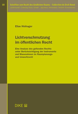 Abbildung von Hörhager | Lichtverschmutzung im öffentlichen Recht | 1. Auflage | 2024 | Band 18 | beck-shop.de