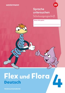 Abbildung von Flex und Flora. Heft Sprache untersuchen 4 (Schulausgangsschrift) Verbrauchsmaterial | 1. Auflage | 2024 | beck-shop.de