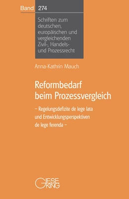 Abbildung von Mauch | Reformbedarf beim Prozessvergleich | 1. Auflage | 2024 | beck-shop.de