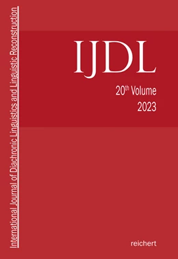 Abbildung von Hill / Kümmel | International Journal of Diachronic Linguistics and Linguistic Reconstruction | 1. Auflage | 2024 | beck-shop.de