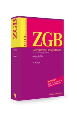 Abbildung von Büchler / Raveane | Texto ZGB | 16. Auflage | 2024 | beck-shop.de