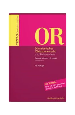 Abbildung von Widmer Lüchinger | Texto OR | 16. Auflage | 2024 | beck-shop.de