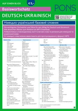 Abbildung von PONS Basiswortschatz auf einen Blick Deutsch-Ukrainisch | 1. Auflage | 2024 | beck-shop.de