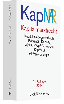 Abbildung von Kapitalmarktrecht: KapMR | 11. Auflage | 2024 | 5783 | beck-shop.de