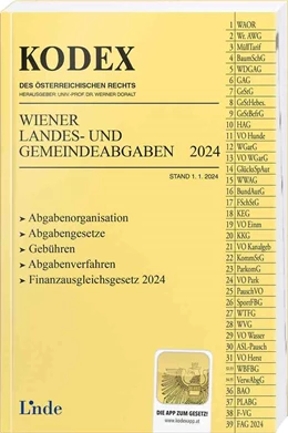 Abbildung von Ittner / Doralt | KODEX Wiener Landes- und Gemeindeabgaben | 1. Auflage | 2024 | beck-shop.de
