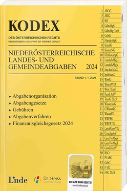 Abbildung von Heiss / Doralt | KODEX NÖ Landes- und Gemeindeabgaben | 1. Auflage | 2024 | beck-shop.de
