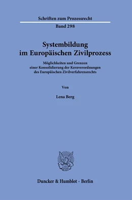 Abbildung von Berg | Systembildung im Europäischen Zivilprozess | 1. Auflage | 2024 | beck-shop.de