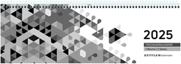 Abbildung von Zettler | Tischquerkalender schwarz 2025 - 29,6x9,9 cm - 1 Woche auf 2 Seiten - Stundeneinteilung 7 - 19 Uhr - inkl. Jahresübersicht - Bürokalender - 116-0020 | 1. Auflage | 2024 | beck-shop.de