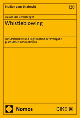 Abbildung von Bertschinger | Whistleblowing | 1. Auflage | 2024 | 128 | beck-shop.de