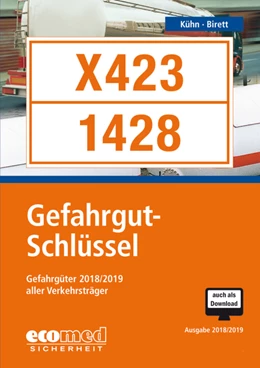 Abbildung von Kühn / Birett | Gefahrgut-Schlüssel CD-ROM Ausgabe 2019/2020 | 1. Auflage | 2022 | beck-shop.de