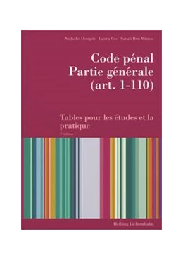Abbildung von Dongois et al. | Code pénal - Partie générale (art. 1-110) | 5. Auflage | 2024 | beck-shop.de