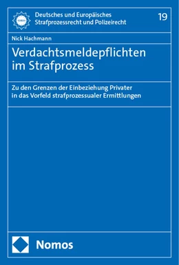 Abbildung von Hachmann | Verdachtsmeldepflichten im Strafprozess | 1. Auflage | 2024 | 19 | beck-shop.de